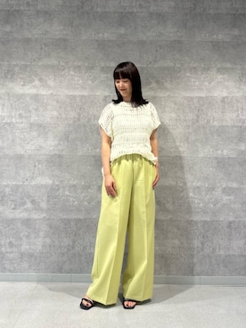 「ワイドパンツ 」｜「アイテム（パンツ）」を使った、yuka11288さん（レディース・151cm）の夏コーディネート