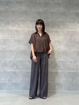 「ワイドパンツ 」｜「アイテム（パンツ）」を使った、yuka11288さん（レディース・151cm）の夏コーディネート