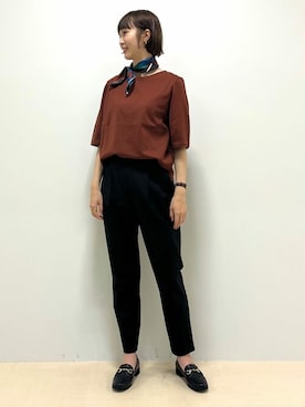 「フレンチカジュアル」｜「アイテム（財布/小物）」を使った、mayuさん（レディース・162cm）の夏コーディネート