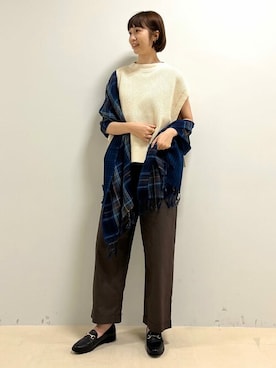 「アイテム（タンクトップ、グレー系）」を使った、mayuさん（レディース・162cm）の夏コーディネート