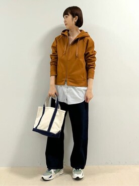 「human woman（ヒューマンウーマン）のアイテム」を使った、mayuさん（レディース・162cm）の秋コーディネート
