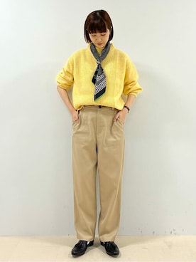 「タッセルローファー」｜「アイテム（財布/小物）」を使った、mayuさん（レディース・162cm）の冬コーディネート