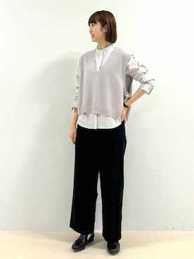 「chausser（ショセ）のアイテム」を使った、mayuさん（レディース・162cm）の冬コーディネート