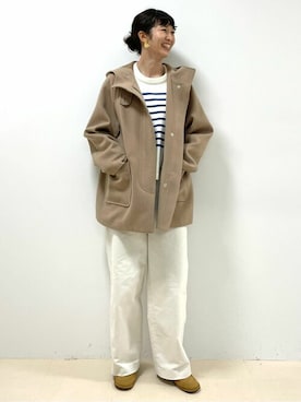 「コート」｜「アイテム（ブルゾン）」を使った、mayuさん（レディース・162cm）の冬コーディネート
