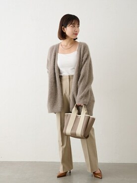 「LE TALON（ルタロン）のアイテム（トートバッグ）」を使った、tomiさん（レディース・157cm）の夏コーディネート