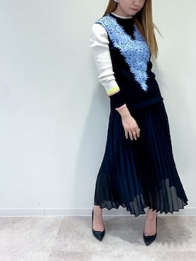 「Adonisis（アドニシス）のアイテム」を使った、Staff_Sさん（レディース・156cm）の冬コーディネート