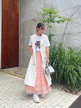「Desert　Rose（デザートローズ）のアイテム」を使った、Staff_Sさん（レディース・165cm）の夏コーディネート