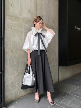 「RIPANI(リパーニ)のアイテム」を使った、Staff_Sさん(レディース・162cm)の夏コーディネート