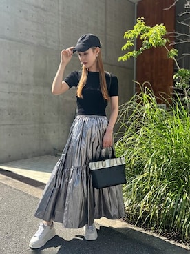 「Desert　Rose（デザートローズ）のアイテム」を使った、Staff_Sさん（レディース・162cm）の夏コーディネート