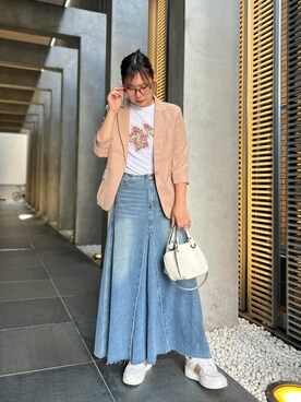 「RIPANI(リパーニ)のアイテム」を使った、Staff_Sさん(レディース・165cm)の夏コーディネート