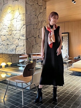 「Desert　Rose（デザートローズ）のアイテム」を使った、Staff_Sさん（レディース・168cm）の秋コーディネート