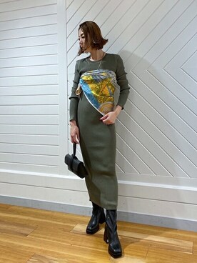 「Desert　Rose（デザートローズ）のアイテム」を使った、Staff_Sさん（レディース・164cm）の秋コーディネート