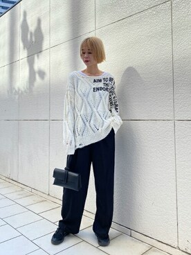 「Desert　Rose（デザートローズ）のアイテム」を使った、Staff_Sさん（レディース・168cm）の秋コーディネート