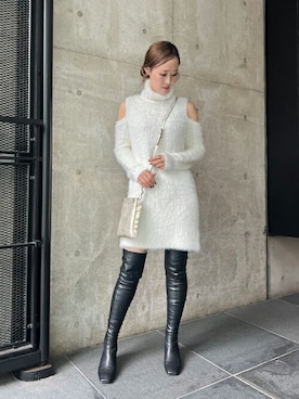 「アイテム（ショルダーバッグ、ゴールド系）」を使った、Staff_Sさん（レディース・162cm）の秋コーディネート