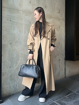 「ボストンバッグ」｜Staff_Sさん（レディース・162cm）の冬コーディネート