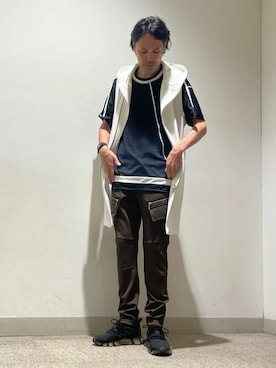 「アイテム（ベスト）」を使った、TORNADO MART_officialさん（メンズ・168cm）の夏コーディネート