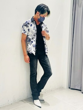 「アイテム（ポロシャツ）」を使った、TORNADO MART_officialさん（メンズ・175cm）の夏コーディネート