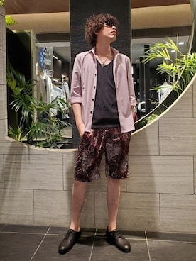 「アイテム（ポロシャツ）」を使った、TORNADO MART_officialさん（メンズ・174cm）の夏コーディネート