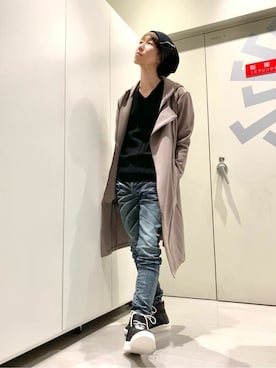 「TORNADO MART（トルネードマート）のアイテム（帽子）」を使った、TORNADO MART_officialさん（メンズ・171cm）の秋コーディネート