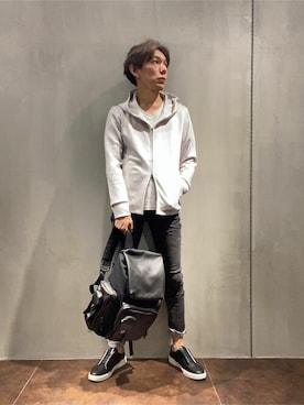 「TORNADO MART（トルネードマート）のアイテム（バッグ）」を使った、TORNADO MART_officialさん（メンズ・174cm）の秋コーディネート