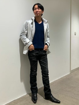 「TORNADO MART（トルネードマート）のアイテム（テーラードジャケット）」を使った、TORNADO MART_officialさん（メンズ・170cm）の秋コーディネート