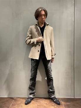 「TORNADO MART（トルネードマート）のアイテム（テーラードジャケット）」を使った、TORNADO MART_officialさん（メンズ・174cm）の冬コーディネート