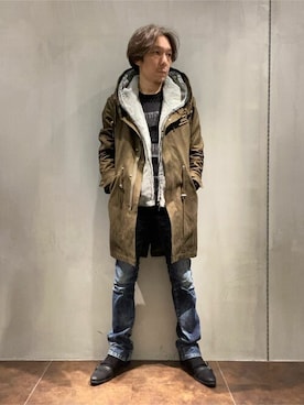 「TORNADO MART（トルネードマート）のアイテム（ジャケット/アウター）」を使った、TORNADO MART_officialさん（メンズ・174cm）の冬コーディネート