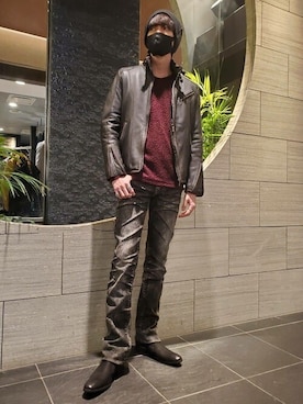 「TORNADO MART（トルネードマート）のアイテム（ジャケット/アウター）」を使った、TORNADO MART_officialさん（メンズ・174cm）の冬コーディネート