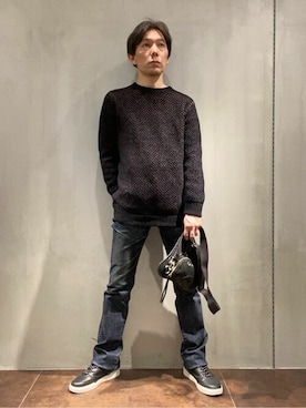 「TORNADO MART（トルネードマート）のアイテム（バッグ）」を使った、TORNADO MART_officialさん（メンズ・174cm）の冬コーディネート