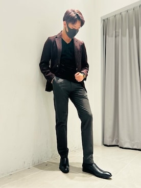 「TORNADO MART（トルネードマート）のアイテム（テーラードジャケット）」を使った、TORNADO MART_officialさん（メンズ・175cm）の春コーディネート