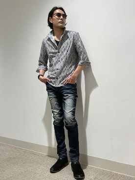 「TORNADO MART（トルネードマート）のアイテム（パンツ）」を使った、TORNADO MART_officialさん（メンズ・168cm）の夏コーディネート