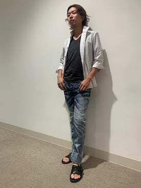 「TORNADO MART（トルネードマート）のアイテム（パンツ）」を使った、TORNADO MART_officialさん（メンズ・170cm）の夏コーディネート