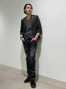 「TORNADO MART（トルネードマート）のアイテム（テーラードジャケット）」を使った、TORNADO MART_officialさん（メンズ・168cm）の夏コーディネート