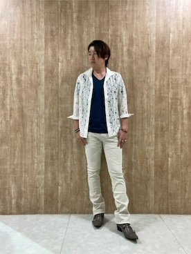 「TORNADO MART（トルネードマート）のアイテム（パンツ）」を使った、TORNADO MART_officialさん（メンズ・173cm）の夏コーディネート