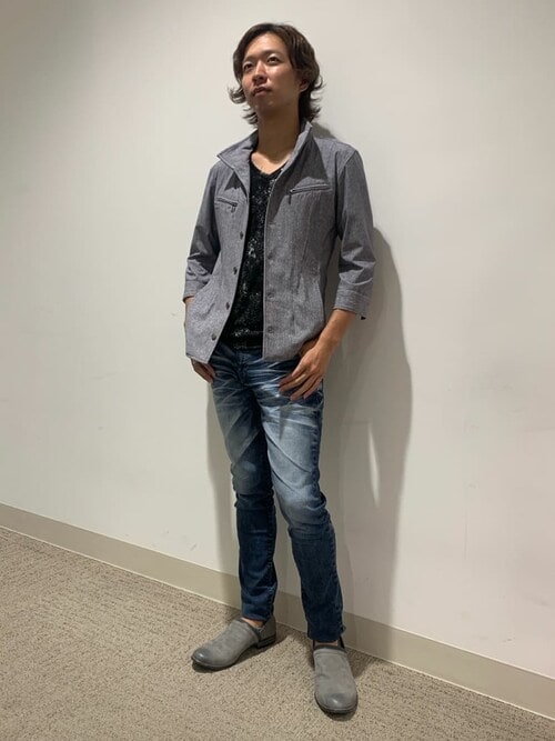 セール】TORNADO MART∴サマハイクラリティデニムプリントシャツ  