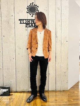 「TORNADO MART（トルネードマート）のアイテム（テーラードジャケット）」を使った、TORNADO MART_officialさん（メンズ・168cm）の秋コーディネート