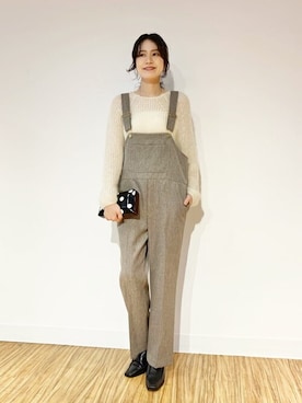 「Whim Gazette（ウィムガゼット）のアイテム（サロペット/オーバーオール）」を使った、wgkatoさん（レディース・167cm）の秋コーディネート