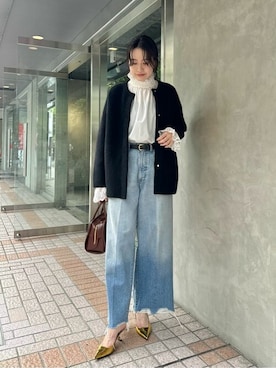 「ボストンバッグ」｜「アイテム（ノーカラージャケット）」を使った、wgkatoさん（レディース・167cm）の秋コーディネート