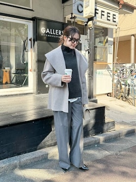 「グレーコーデ」｜「アイテム（その他アウター）」を使った、wgkatoさん（レディース・167cm）の秋コーディネート