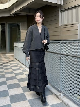 「スカートコーデ」｜wgkatoさん（レディース・167cm）の冬コーディネート