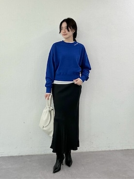「刺繍」｜「アイテム（スウェット）」を使った、wgkatoさん（レディース・167cm）の冬コーディネート