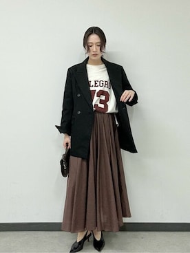 「Whim Gazette（ウィムガゼット）のアイテム（その他アウター）」を使った、wgkatoさん（レディース・167cm）の冬コーディネート