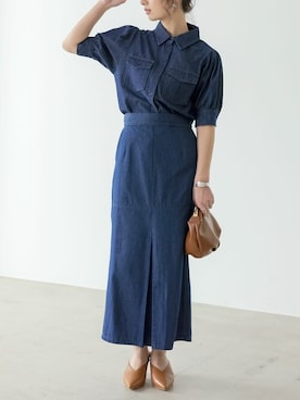 「アイテム（ショルダーバッグ、イエロー系）」を使った、reedit_officialさん（レディース・162cm）の春コーディネート