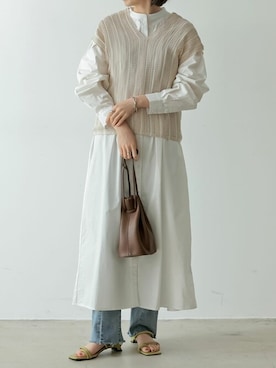 「リサイクルデニム」｜reedit_officialさん（レディース・162cm）の春コーディネート