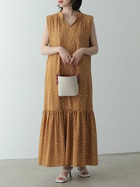 「ドット柄」｜reedit_officialさん（レディース・162cm）の春コーディネート