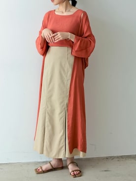 新色追加]楊柳ロングガウンカーディガンを使った人気ファッション