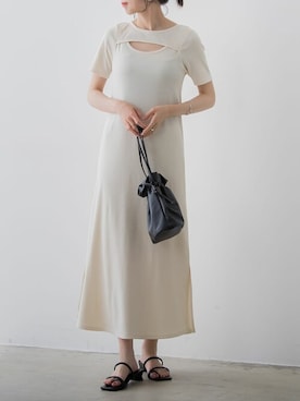 「Re:EDIT（リエディ）のアイテム（ワンピース）」を使った、reedit_officialさん（レディース・162cm）の夏コーディネート