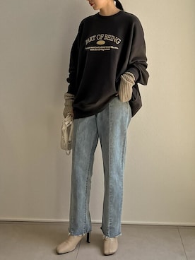 「リエディ」｜「アイテム（スウェット）」を使った、reedit_officialさん（レディース・162cm）の夏コーディネート