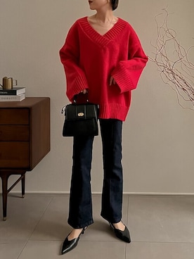 「Re:EDIT（リエディ）のアイテム（デニムパンツ）」を使った、reedit_officialさん（レディース・162cm）の夏コーディネート