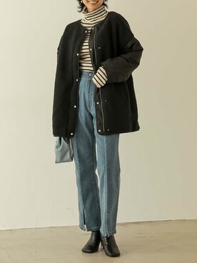 「リエディ」｜「アイテム（その他アウター）」を使った、reedit_officialさん（レディース・162cm）の冬コーディネート
